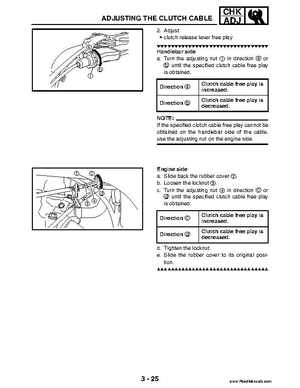 2004 Official factory service manual for Yamaha YFZ450S ATV Quad., Page 93