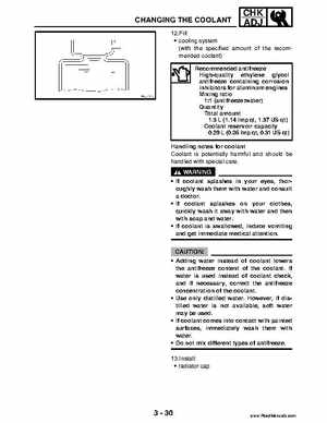 2004 Official factory service manual for Yamaha YFZ450S ATV Quad., Page 98