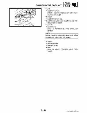 2004 Official factory service manual for Yamaha YFZ450S ATV Quad., Page 99