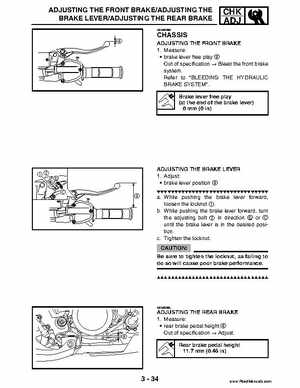 2004 Official factory service manual for Yamaha YFZ450S ATV Quad., Page 102