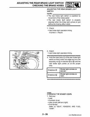 2004 Official factory service manual for Yamaha YFZ450S ATV Quad., Page 107