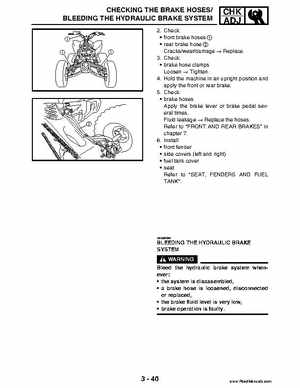 2004 Official factory service manual for Yamaha YFZ450S ATV Quad., Page 108