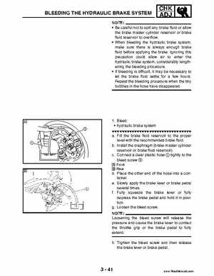 2004 Official factory service manual for Yamaha YFZ450S ATV Quad., Page 109