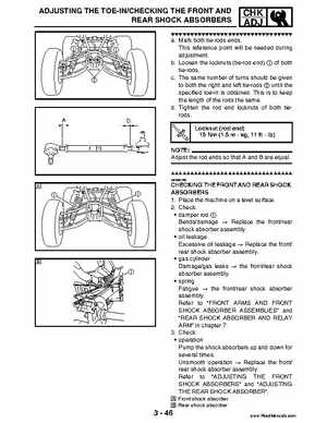 2004 Official factory service manual for Yamaha YFZ450S ATV Quad., Page 114