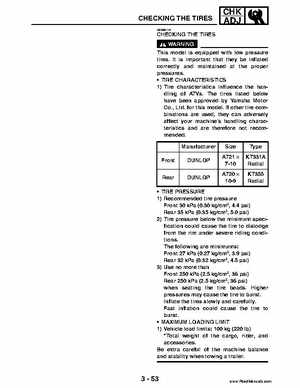 2004 Official factory service manual for Yamaha YFZ450S ATV Quad., Page 121