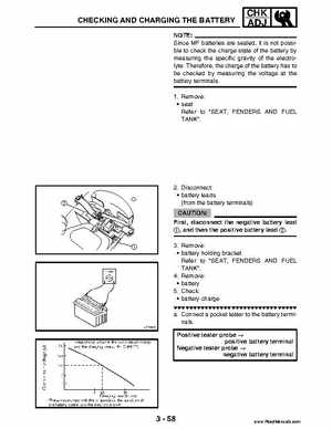 2004 Official factory service manual for Yamaha YFZ450S ATV Quad., Page 126