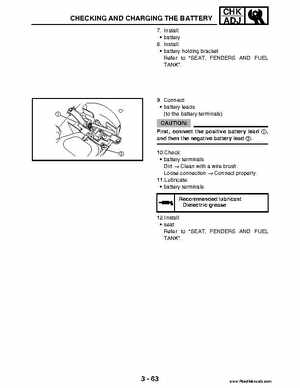 2004 Official factory service manual for Yamaha YFZ450S ATV Quad., Page 131
