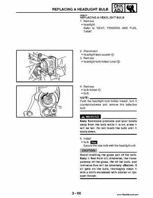2004 Official factory service manual for Yamaha YFZ450S ATV Quad., Page 134