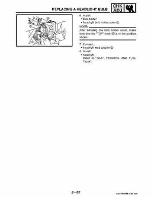 2004 Official factory service manual for Yamaha YFZ450S ATV Quad., Page 135