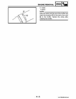2004 Official factory service manual for Yamaha YFZ450S ATV Quad., Page 138
