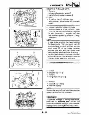 2004 Official factory service manual for Yamaha YFZ450S ATV Quad., Page 146