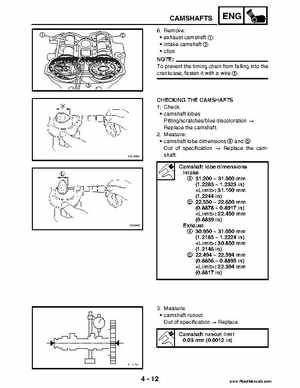 2004 Official factory service manual for Yamaha YFZ450S ATV Quad., Page 147