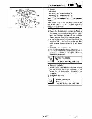 2004 Official factory service manual for Yamaha YFZ450S ATV Quad., Page 157