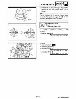 2004 Official factory service manual for Yamaha YFZ450S ATV Quad., Page 158