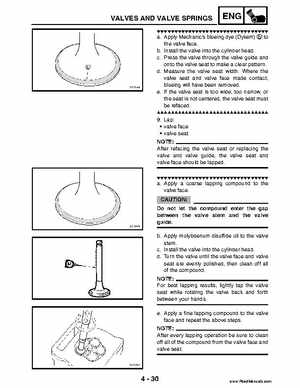 2004 Official factory service manual for Yamaha YFZ450S ATV Quad., Page 165