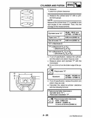 2004 Official factory service manual for Yamaha YFZ450S ATV Quad., Page 171