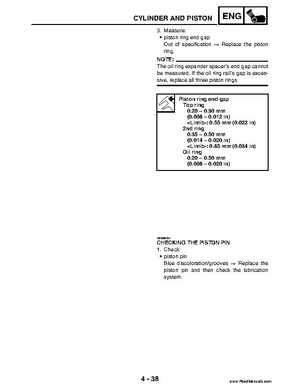 2004 Official factory service manual for Yamaha YFZ450S ATV Quad., Page 173