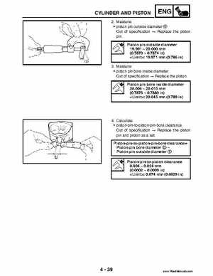 2004 Official factory service manual for Yamaha YFZ450S ATV Quad., Page 174