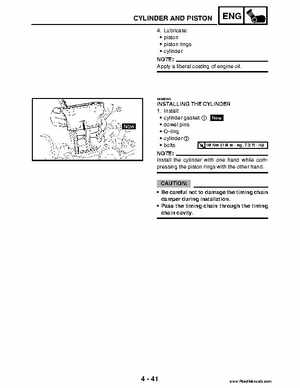 2004 Official factory service manual for Yamaha YFZ450S ATV Quad., Page 176