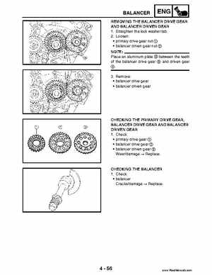 2004 Official factory service manual for Yamaha YFZ450S ATV Quad., Page 191