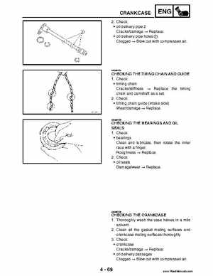 2004 Official factory service manual for Yamaha YFZ450S ATV Quad., Page 204