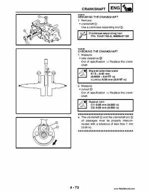 2004 Official factory service manual for Yamaha YFZ450S ATV Quad., Page 208