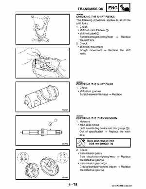 2004 Official factory service manual for Yamaha YFZ450S ATV Quad., Page 213
