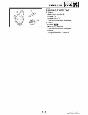 2004 Official factory service manual for Yamaha YFZ450S ATV Quad., Page 222