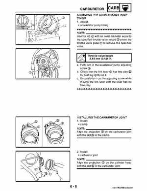 2004 Official factory service manual for Yamaha YFZ450S ATV Quad., Page 230