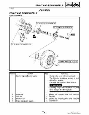 2004 Official factory service manual for Yamaha YFZ450S ATV Quad., Page 233
