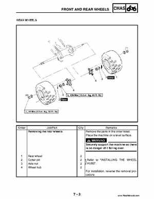 2004 Official factory service manual for Yamaha YFZ450S ATV Quad., Page 235
