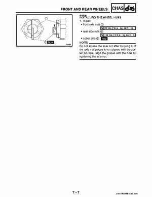 2004 Official factory service manual for Yamaha YFZ450S ATV Quad., Page 239