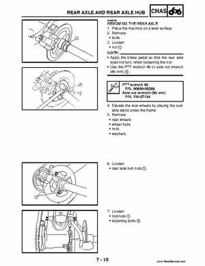 2004 Official factory service manual for Yamaha YFZ450S ATV Quad., Page 242