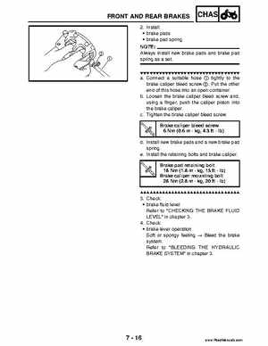 2004 Official factory service manual for Yamaha YFZ450S ATV Quad., Page 248