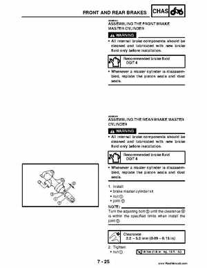 2004 Official factory service manual for Yamaha YFZ450S ATV Quad., Page 257