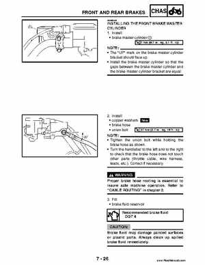 2004 Official factory service manual for Yamaha YFZ450S ATV Quad., Page 258