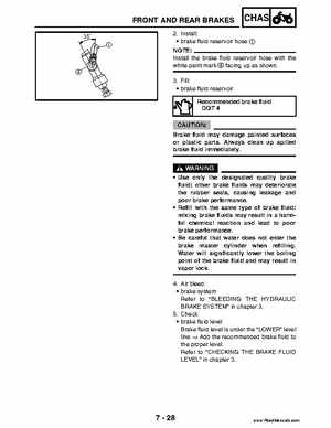 2004 Official factory service manual for Yamaha YFZ450S ATV Quad., Page 260