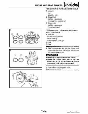 2004 Official factory service manual for Yamaha YFZ450S ATV Quad., Page 266
