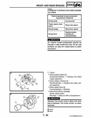2004 Official factory service manual for Yamaha YFZ450S ATV Quad., Page 267