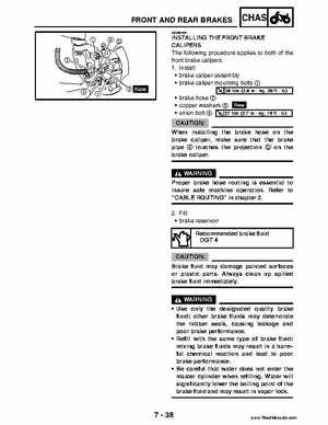 2004 Official factory service manual for Yamaha YFZ450S ATV Quad., Page 270