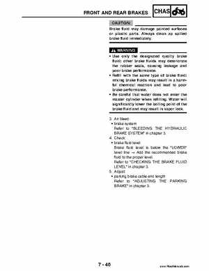 2004 Official factory service manual for Yamaha YFZ450S ATV Quad., Page 272