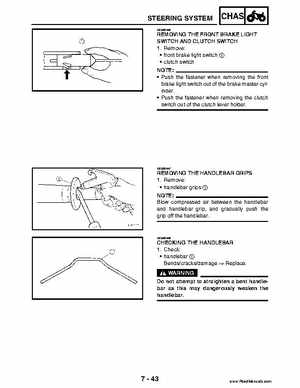 2004 Official factory service manual for Yamaha YFZ450S ATV Quad., Page 275