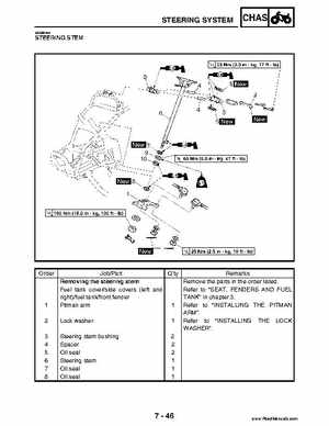 2004 Official factory service manual for Yamaha YFZ450S ATV Quad., Page 278