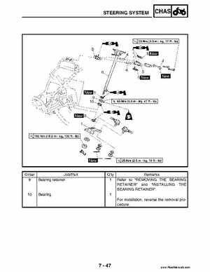 2004 Official factory service manual for Yamaha YFZ450S ATV Quad., Page 279