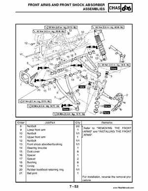 2004 Official factory service manual for Yamaha YFZ450S ATV Quad., Page 285