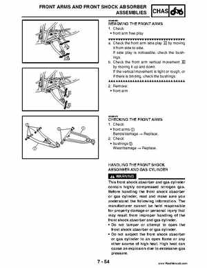 2004 Official factory service manual for Yamaha YFZ450S ATV Quad., Page 286