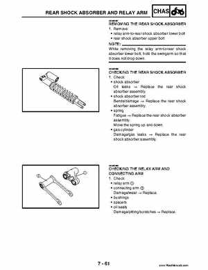 2004 Official factory service manual for Yamaha YFZ450S ATV Quad., Page 293