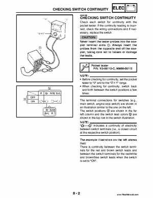 2004 Official factory service manual for Yamaha YFZ450S ATV Quad., Page 303