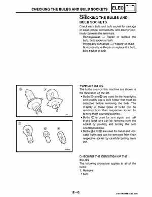 2004 Official factory service manual for Yamaha YFZ450S ATV Quad., Page 307
