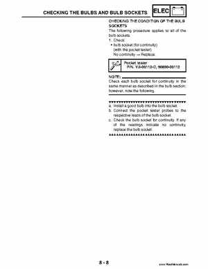 2004 Official factory service manual for Yamaha YFZ450S ATV Quad., Page 309